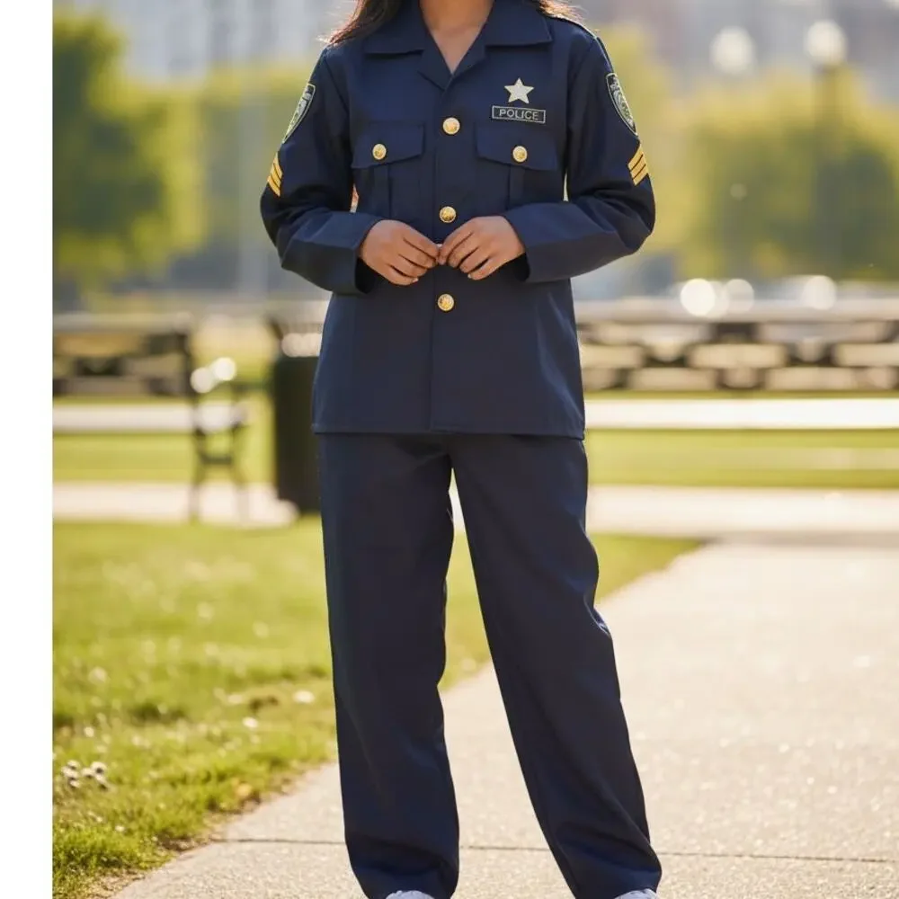 NWT ~ Set/6 Children's Policeman Uniform Halloween Dress Up Play Costume ~MEDIUM